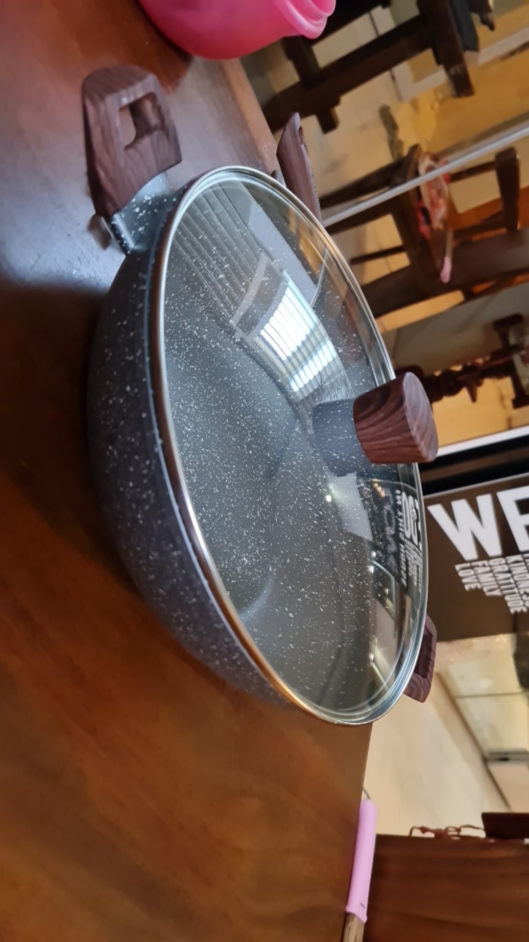 Cypruz Wok Kuali Marble Series + Lid (tutup) 30 Cm Ki-0650