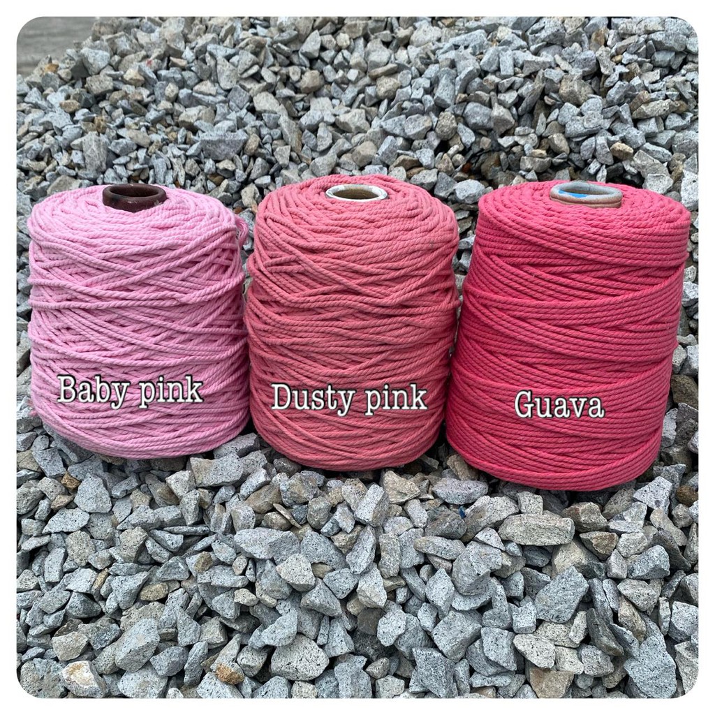 benang macrame cotton rope 1kg warna PART II