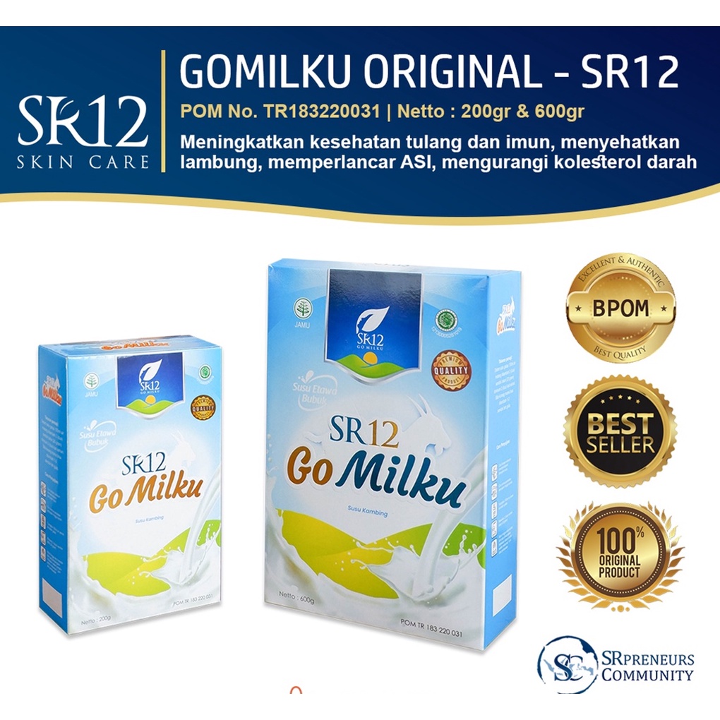 

SR12 GO MILKU SUSU ETAWA TERBAIK / GOMILKU SUSU KAMBING KUALITAS PREMIUM / GOAT MILK SUSU BUBUK BPOM