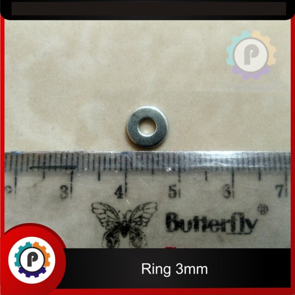 Ring Mur Baut Besi M3 3mm 50 pcs