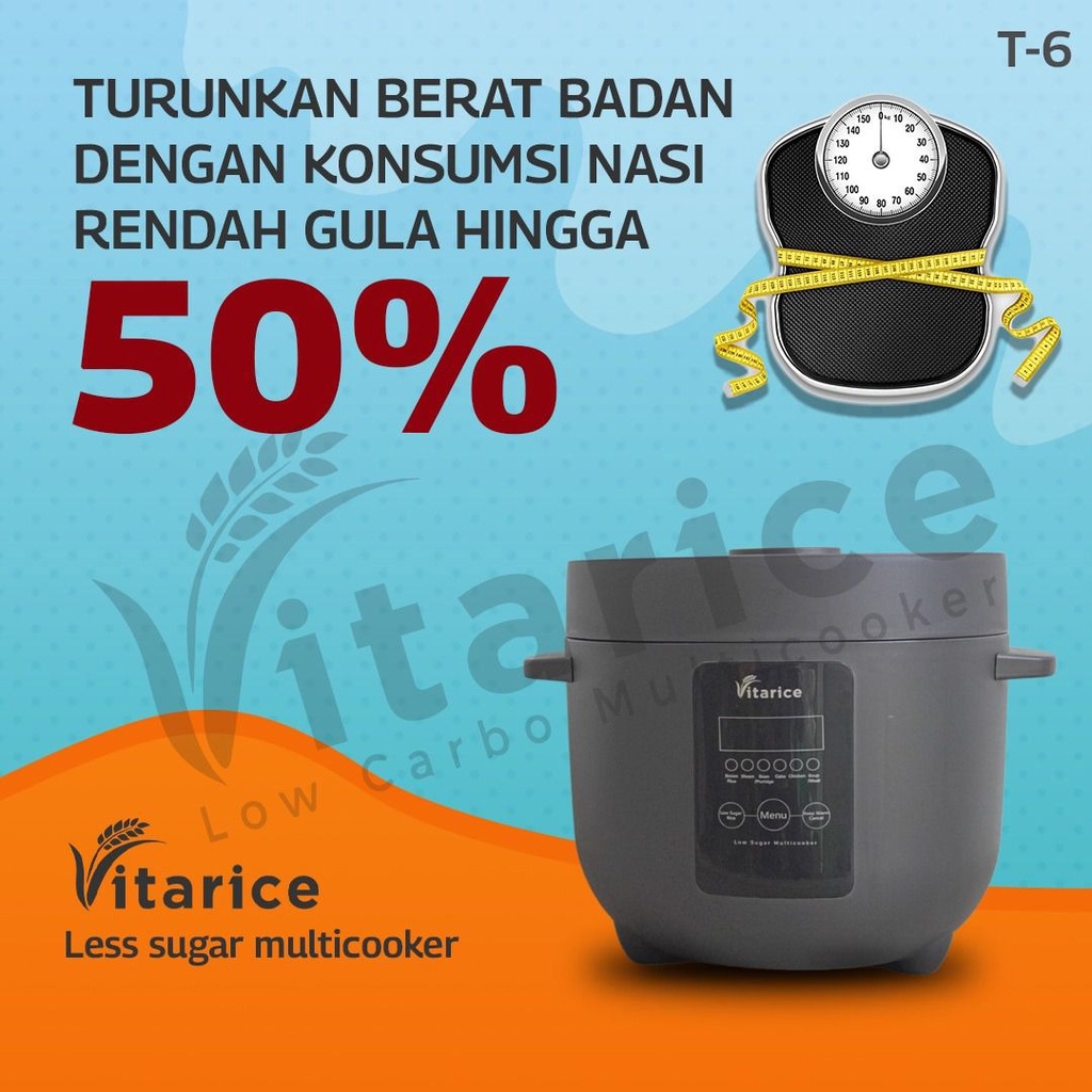 Jual VITARICE T6 Rice Cooker Low Carbo Original Garansi Resmi Penanak