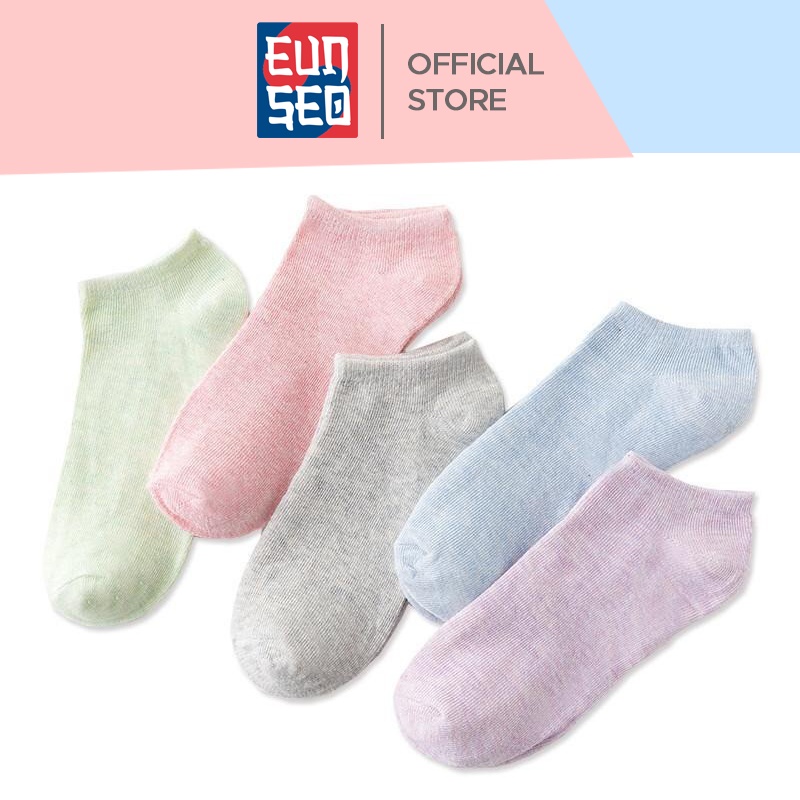 EUNSEO Kaos Kaki Wanita Polos Semata Kaki - Kaos Kaki Fashion Korea Kaos Kaki Ankle Cute Import Premium