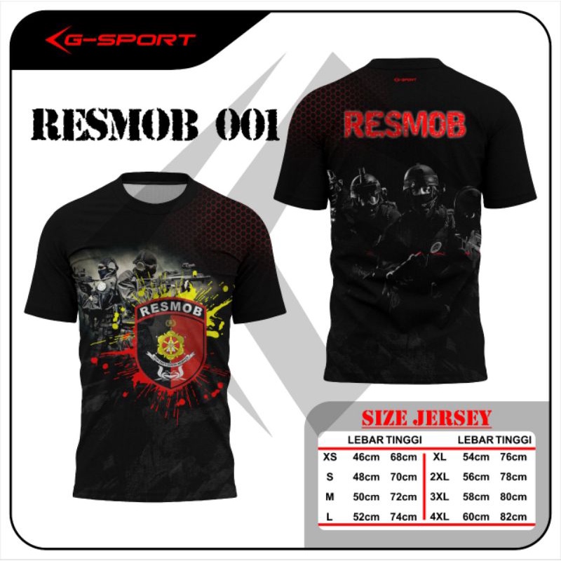 Resmob 001 BAJU KAOS RESMOB ORIGINAL POLRI