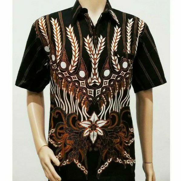 Kemeja Batik Pria Jumbo 4L-5L Baju Atasan Hem Batik Big Size Lengan Pendek Ukuran Besar CML