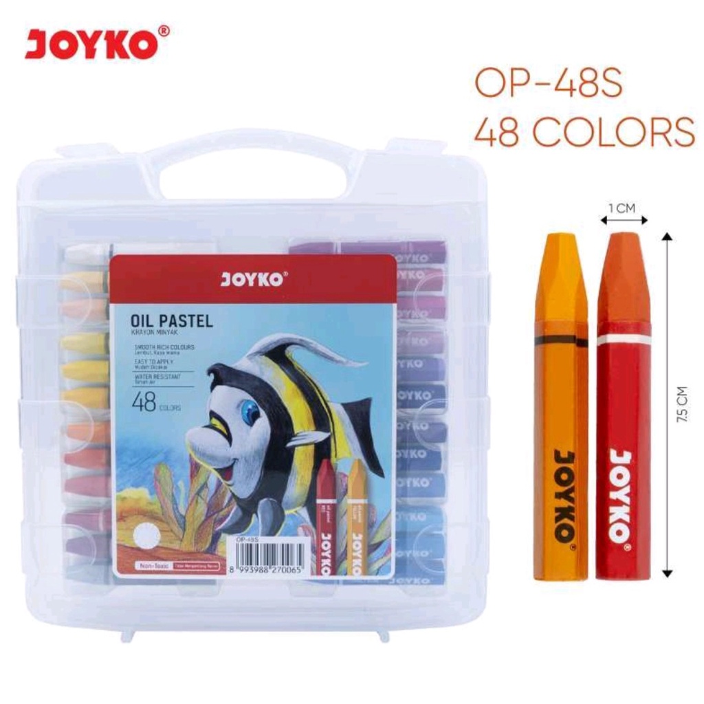 

Crayon / Krayon Oil Pastel 48 Warna Joyko