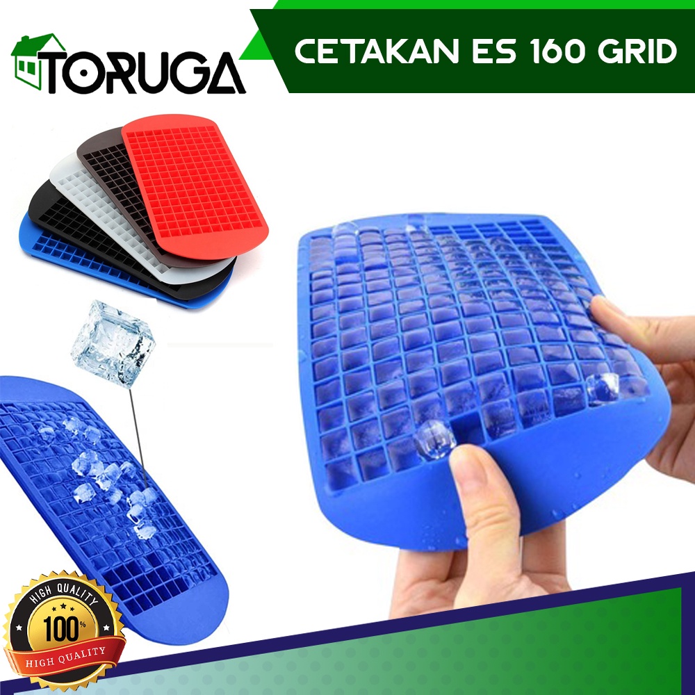 Cetakan Es batu Jelly Mini 160 Kotak Ice Cube Anti Pecah Silikon