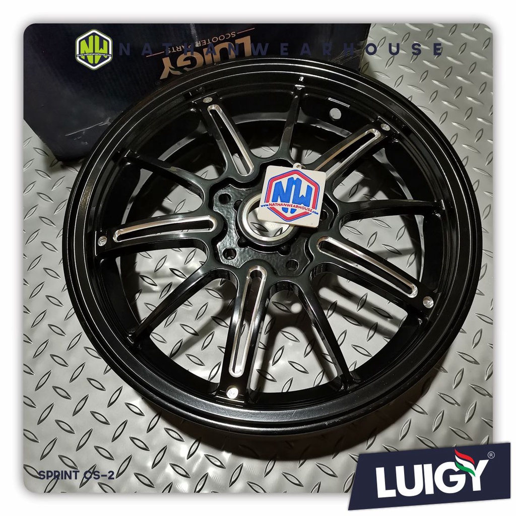 Velg LUIGY Model Marus Forged Vespa Sprint Primavera Black