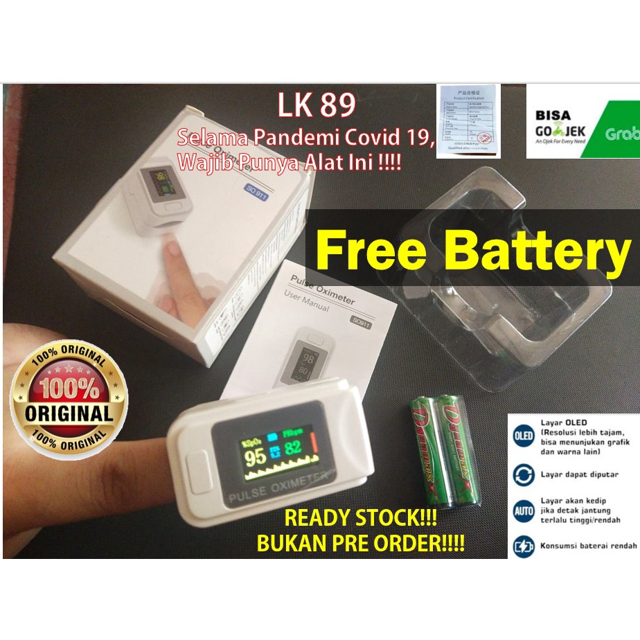 fingertip pulse oximeter oksimeter spo2 oksigen Oxymeter , MODEL LK 89 Premium SO 911 SO911