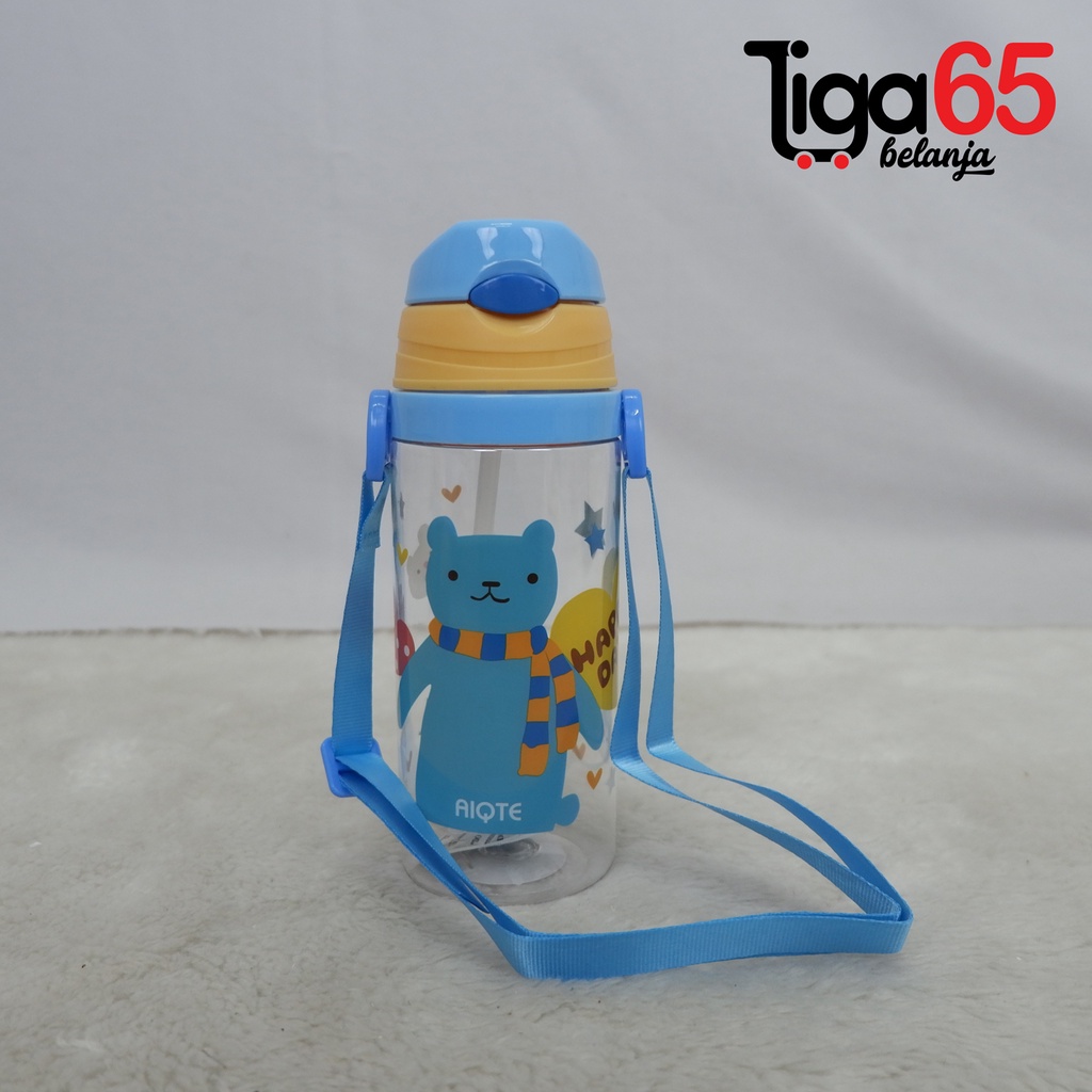 365 WATER BOTTLE #41093 Botol Minum Anak Karakter Fancy BPA Free Dengan Sedotan