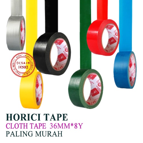 HORICI CLOTH TAPE 36MM*8Y ISOLASI WARNA WARNI LAKBAN PEREKAT SUPER MURAH /BAHAN TEBAL JILID LINEN