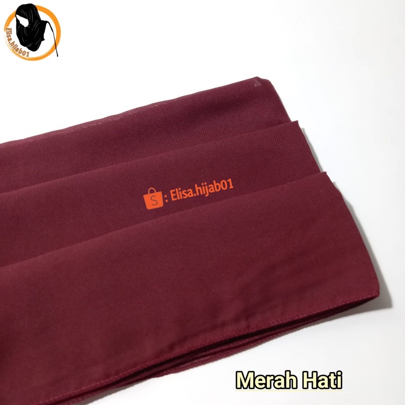 [ COD ] Hijab Bella Square Premium Hijab Segiempat-Merah Hati
