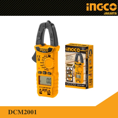 Digital LCD Clamp Meter (AC/DC 600V) INGCO DCM2001 Tang Ampere Amper