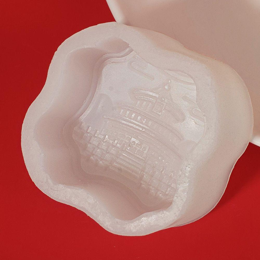 [Elegan] Cetakan Mooncake Oriental Gaya China 3D Great Wall Baking Beijing Kota Dilarang Dessert Mold