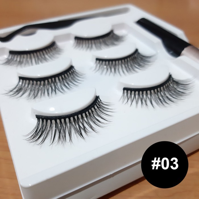 Bulu Mata Palsu  3 Pasang Magnetic Eyelashes Eyeliner