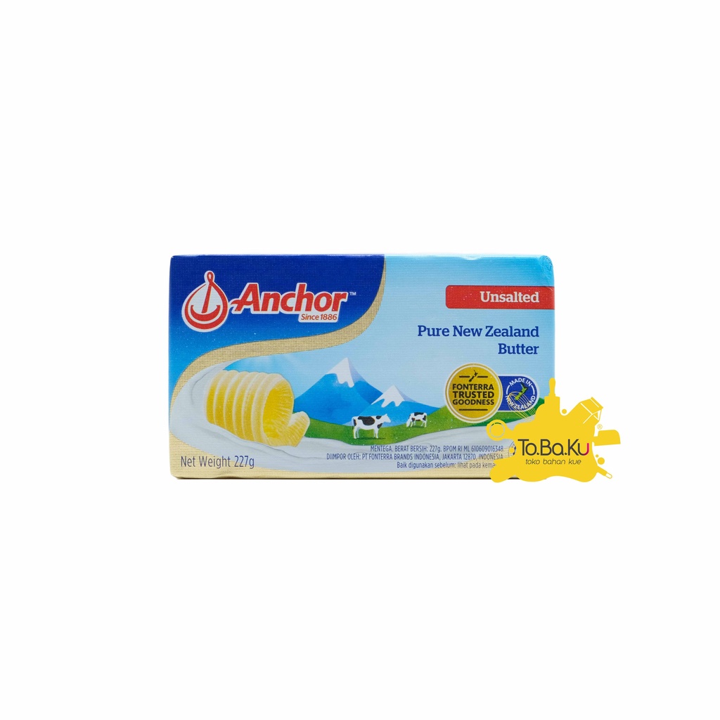 Anchor Butter Unsalted/Tawar 227gr