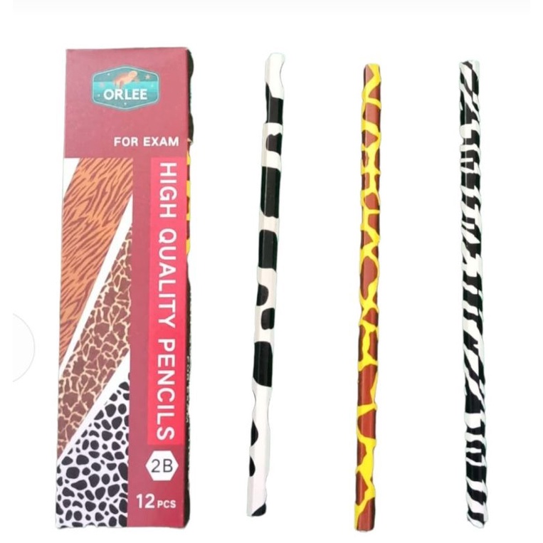 

Pensil 2B Orlee [isi 12 pcs] motif sapi,jerapah,zebra harga MURMER..
