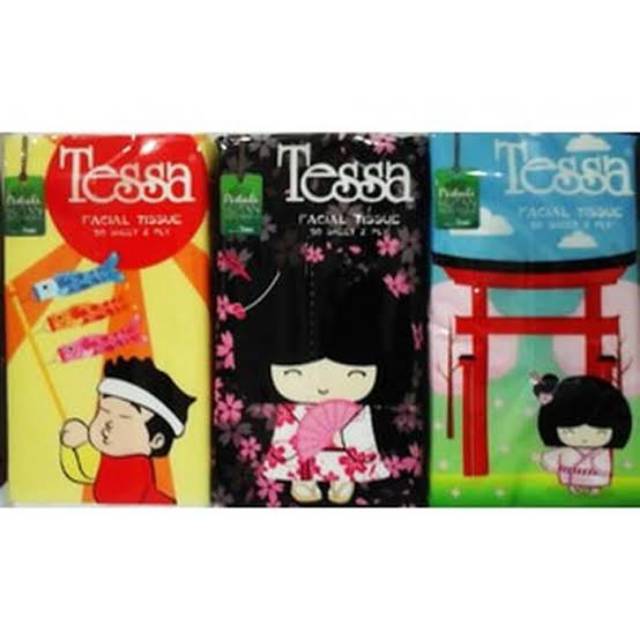 JG -  Tisu Tissue TESSA FACIAL 50 lembar TRAVELPACK TISU WAJAH 50 SHEET 2 PLY