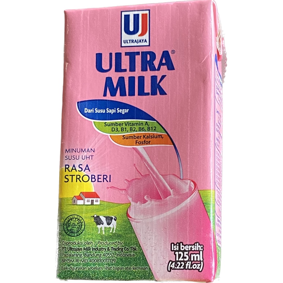 SUSU ULTRA 125 ML COKLAT - STROBERI - FULL CREAM 125 ML &amp; 200 ML