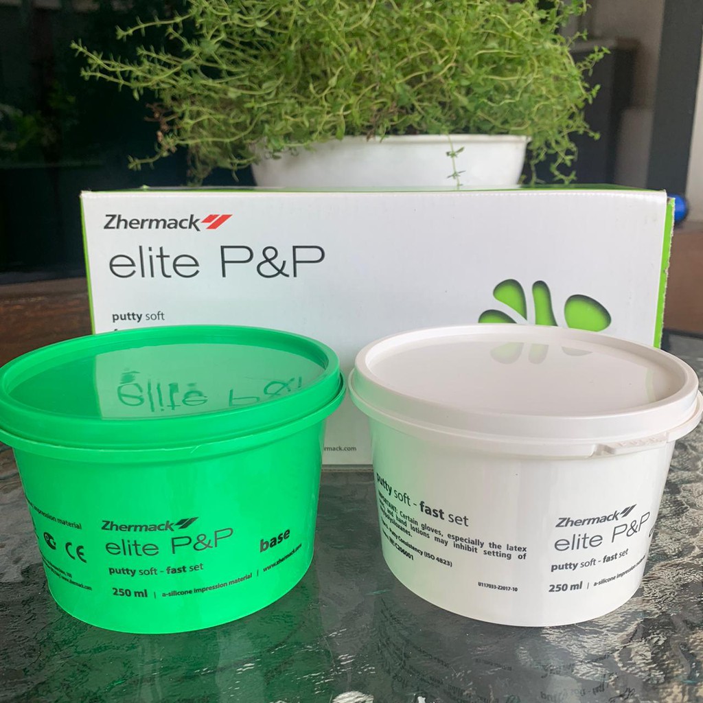 Putty Zhermack Elite P&P ( Bahan Cetak Gigi Elastomer Heavy Body )