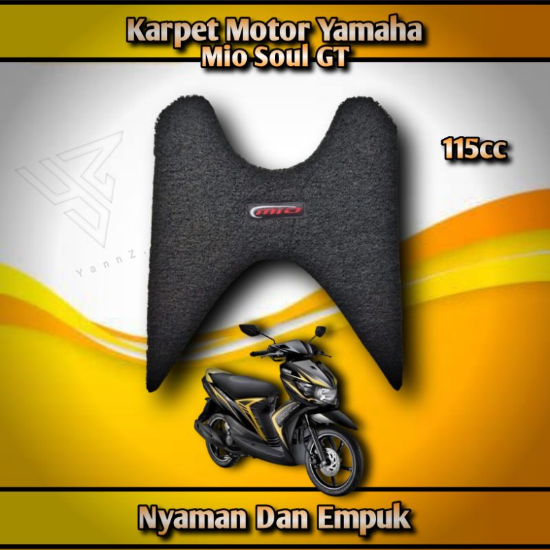 Karpet motor Mio soul GT 115/Pijakan kaki motor Mio soul GT 115 bahan karpet mie pvc