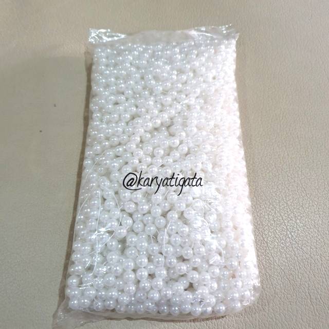 Mote Mutiara 8 mm 1 pon (450 gram) - ADA LUBANG