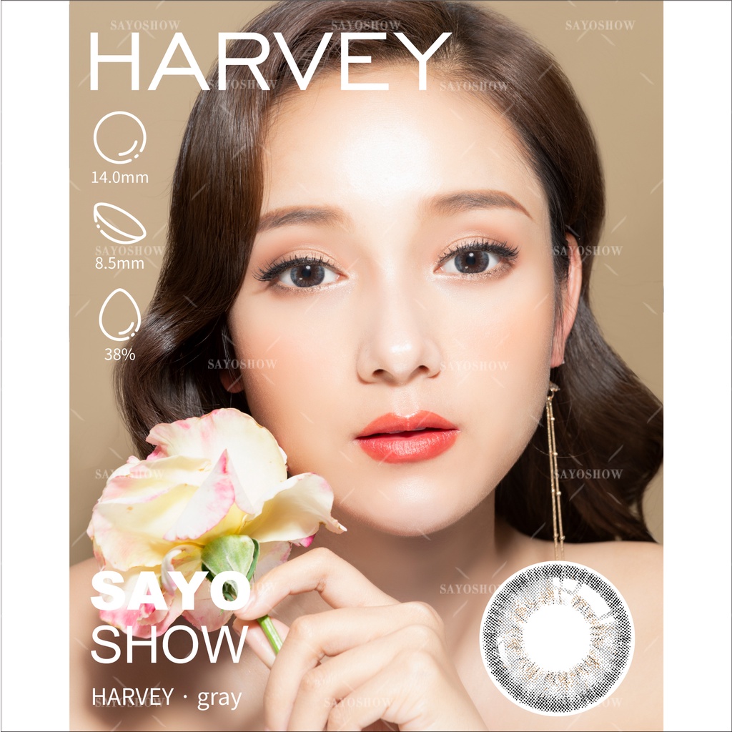 SAYOSHOW - Softlens HARVEY Normal, Minus 1.00 S/D 8.00 (14 mm)