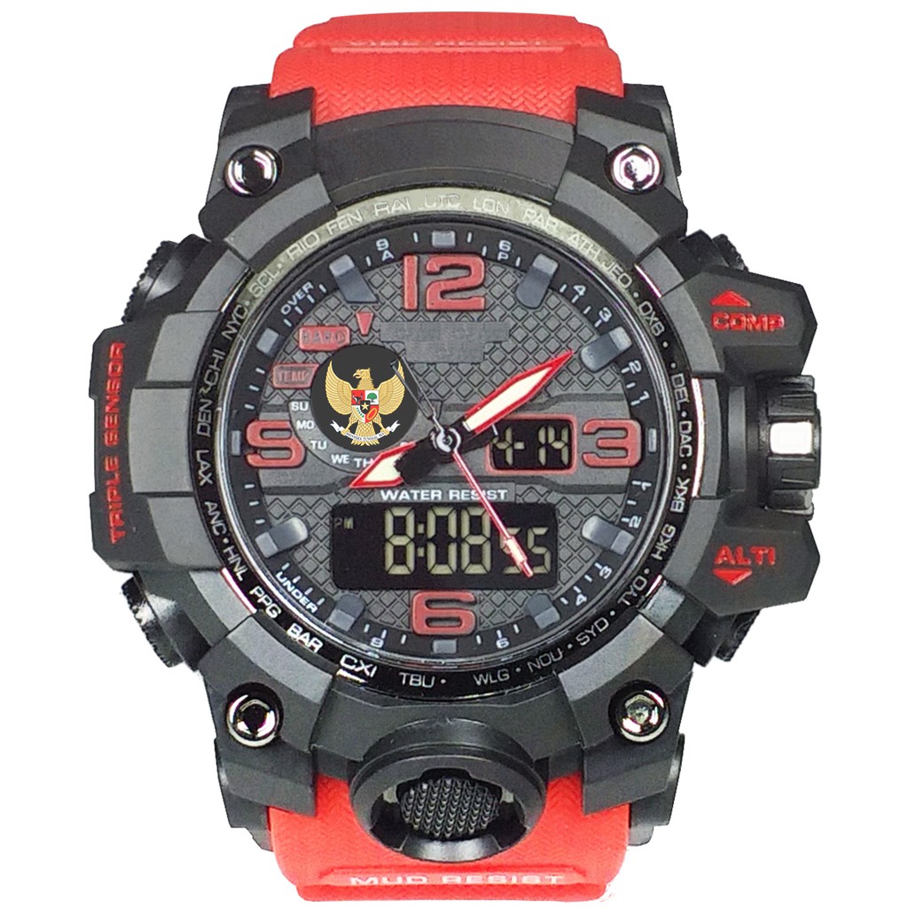 (Istimewa Bossque) GARUDA WATCH Double Time Tali Merah (Exclusive)