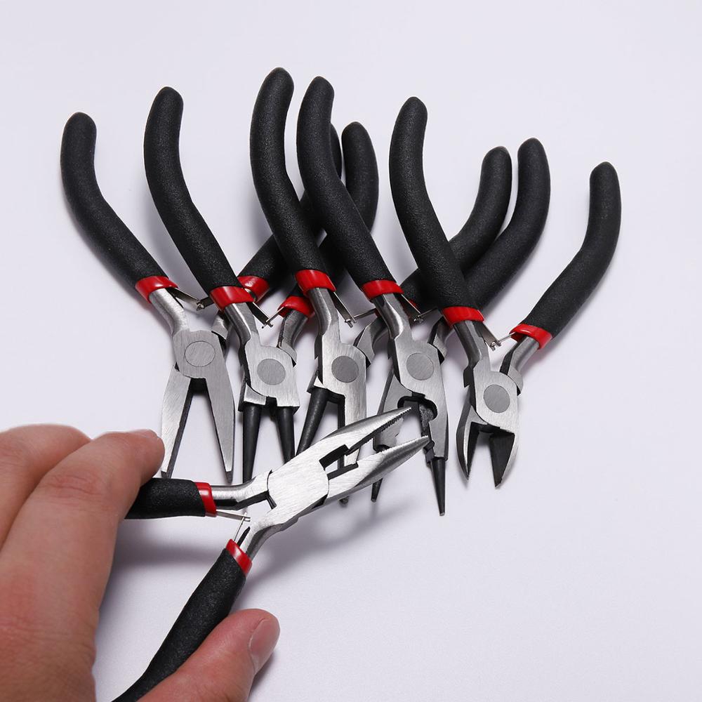 Ferronickel Carbon-Hardened Steel Round Nose End Cutting Jewelry Pliers Tools DIY Equipment Pliers Fit Handcraft Beadwork Repair