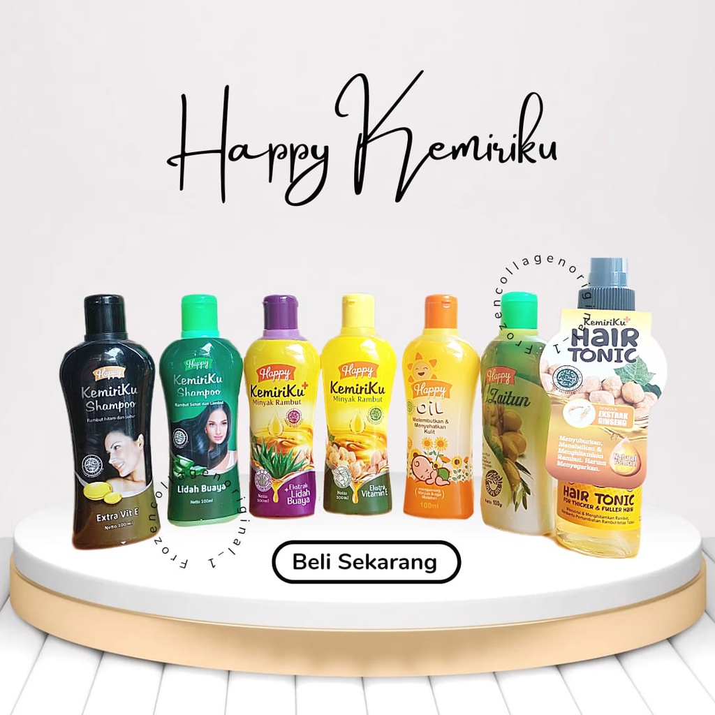 Happy Kemiriku Shampo / Minyak Rambut / Zaitun / Hair Tonic / Happy Oil Baby Minyak Pijat Bayi Bunga Matahari