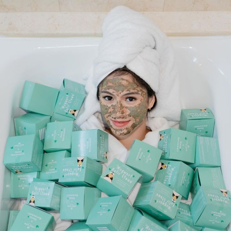 MASKER MUGWORT KEFIR ETAWA LOVELY KEFIR NATURE X HANA SARASWATI