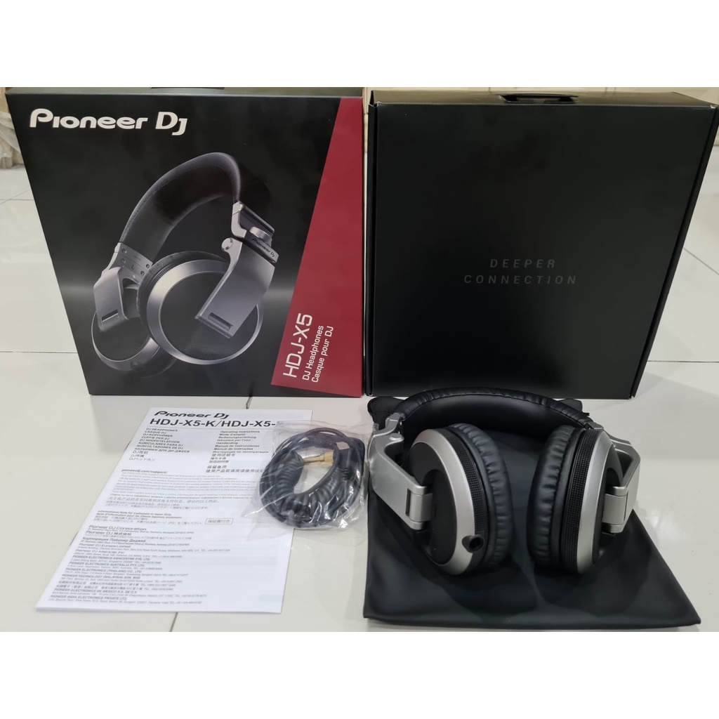 Headphone DJ Pioneer HDJ X5 Fullset Box & Manual Book + Tas Earphone DJ Pioner (Kondisi 100% Lengkap