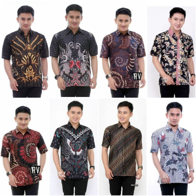 Size M L Xl Xxl Xxxl Bswart Batik Hrb026 Kenongo Hem Pendek Padi Pekalongan M L Xl Batik Pria Murah