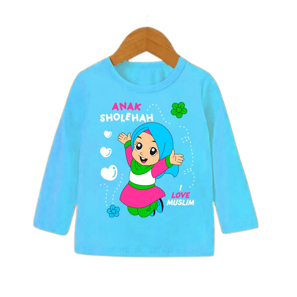 kaos anak perempuan lengan panjang muslimah 28