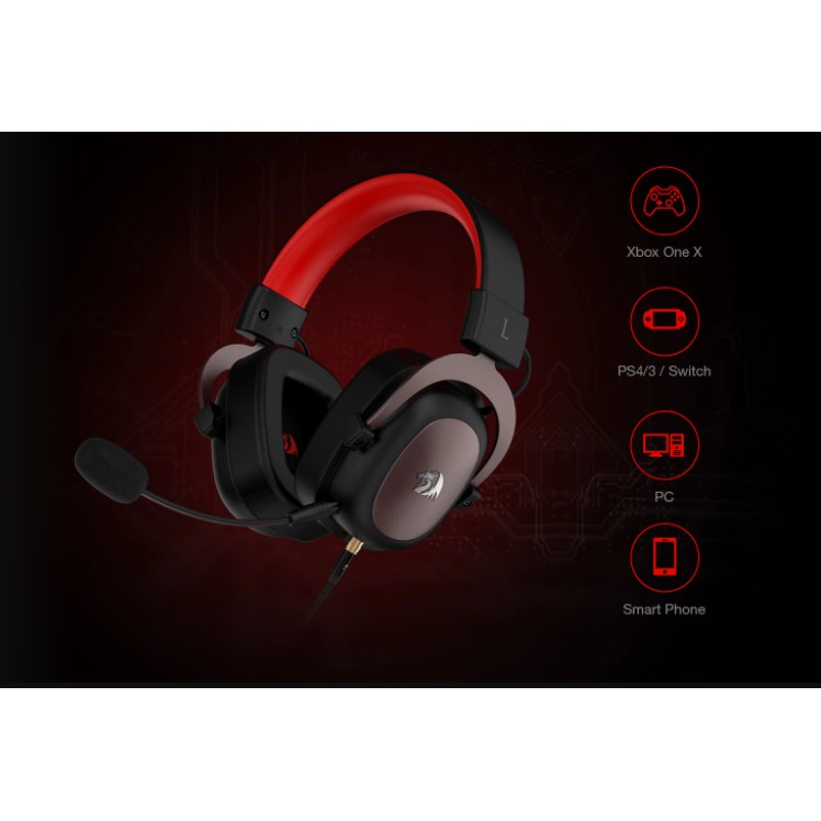 Headset Gaming Redragon Wired USB 7.1 detachable microphone ZEUS 2 H510 multi-platform - Headphone