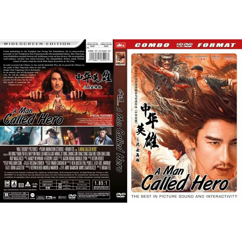 dvd A Man Called Hero 2022 {OD DTS R1} {Action, Adventure, Fantasy} {Hu Bing, Yuan Fufu, Max Liu}.