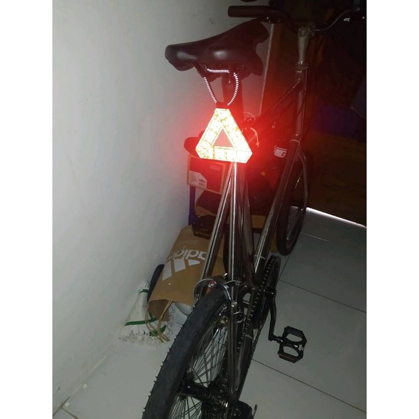 Triangle reflektor sepeda acesoris sepeda reflektor segitiga lampu sepeda