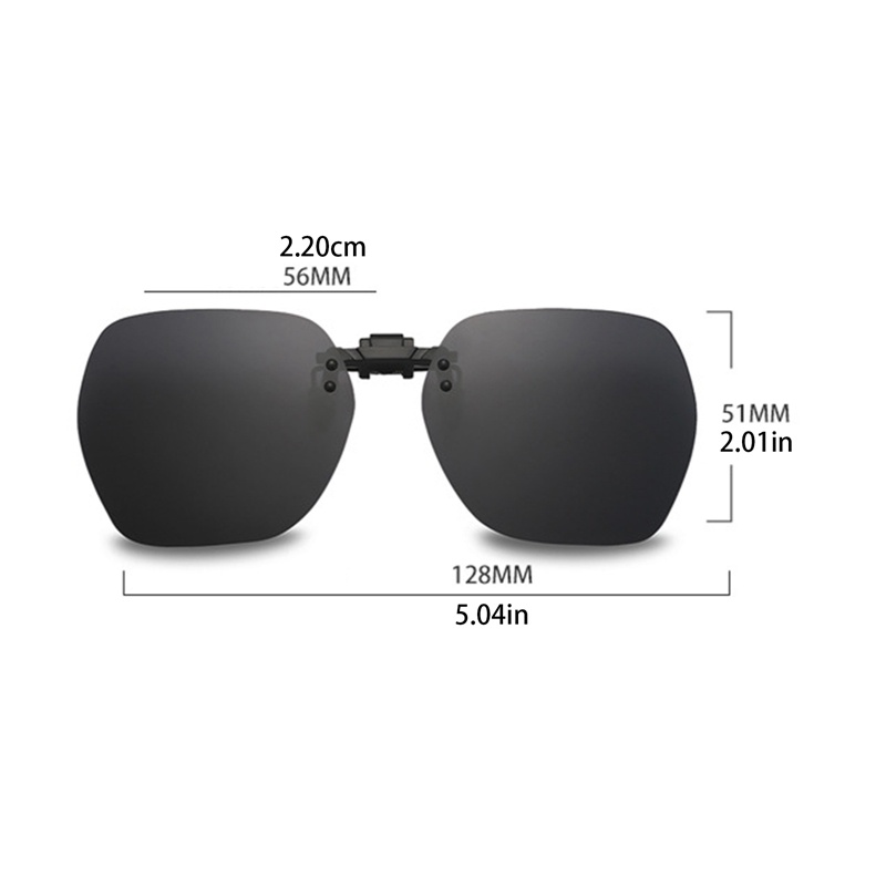 Kacamata Hitam Polarized Model Flip Up Bentuk Kotak Untuk Olahraga