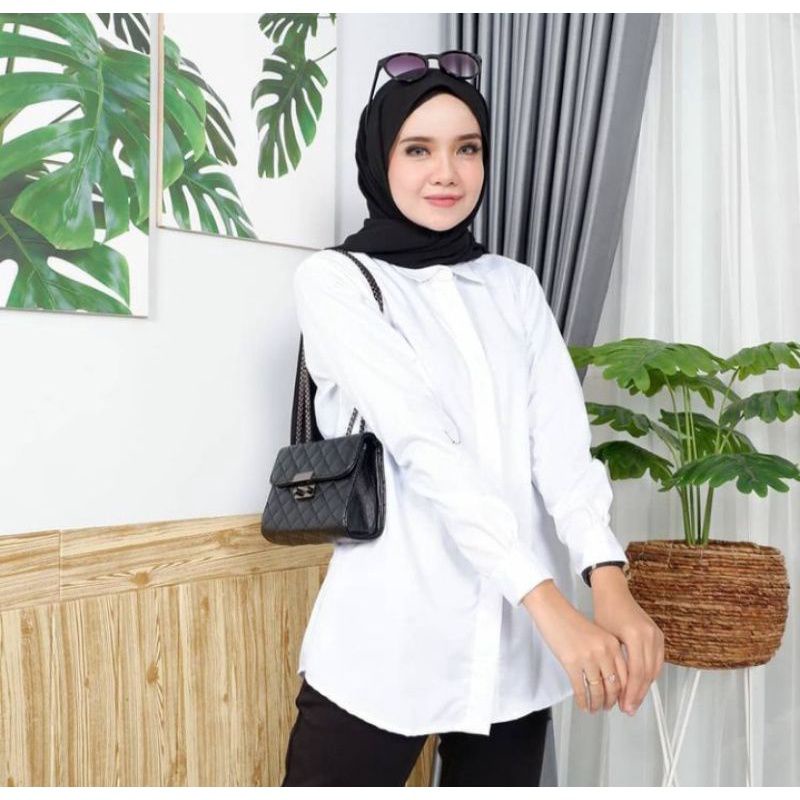 kemeja toyobo wanita/ Kemeja basic wanita /kemeja polos wanita/kemeja putih/ blouse toyobo