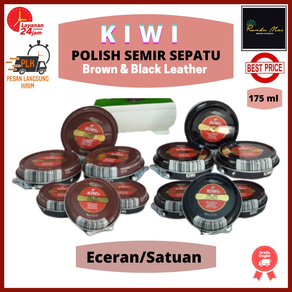 Kiwi Semir Sepatu Hitam Kiwi Paste SP Shoe Polish Semir Sepatu Hitam Coklat 17,5ml Original Ekonomis