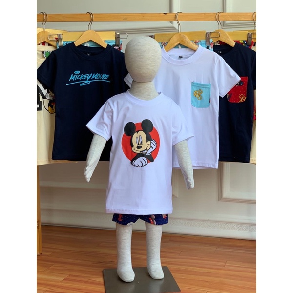 Setelan Anak Mickey Unisex 2-10 Tahun Original Pineapple Kaos Super Premium