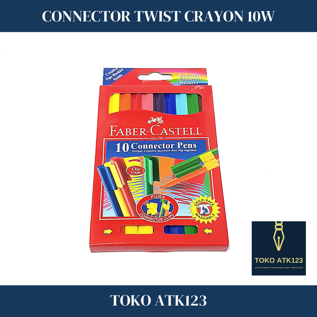 Connector Pen Merk Faber Castell Set 10 Warna