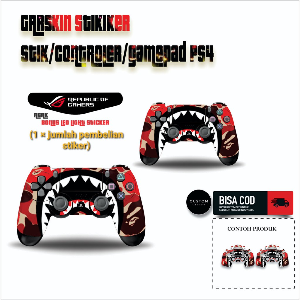 Stiker stik ps4 garskin stik ps4 motif camo