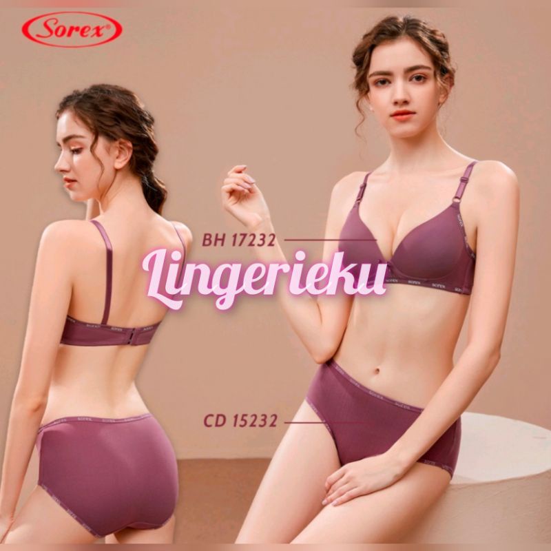 Sorex 17232 BH Bra Wanita Busa Tipis Tanpa Kawat Kait 2 Setara Cup B Asli dan Murah