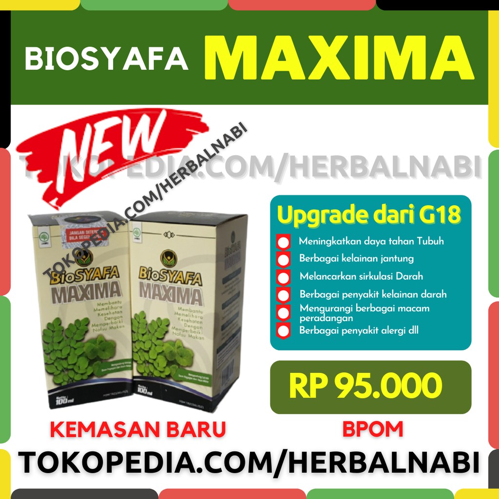 Maxima Biosyafa G18 Suplemen Probiotik Siklus Anak dan Dewasa Kecerdasan-Imunitas