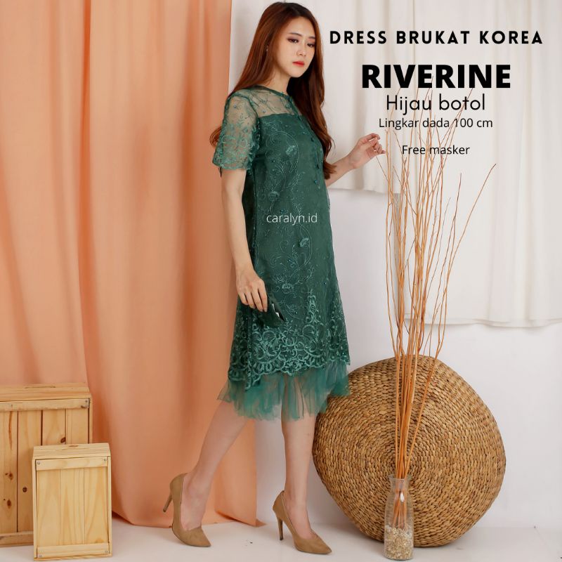 DRESS KOREA DRESS BRUKAT RIVERINE