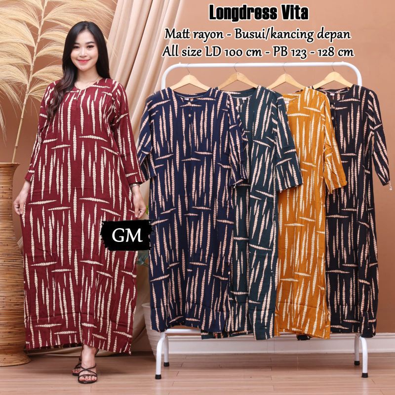 DASTER PANJANG MURAH KEKINIAN ( LONGDRESS PERCA TIEDYE ) BUSUI BUMIL-Denada