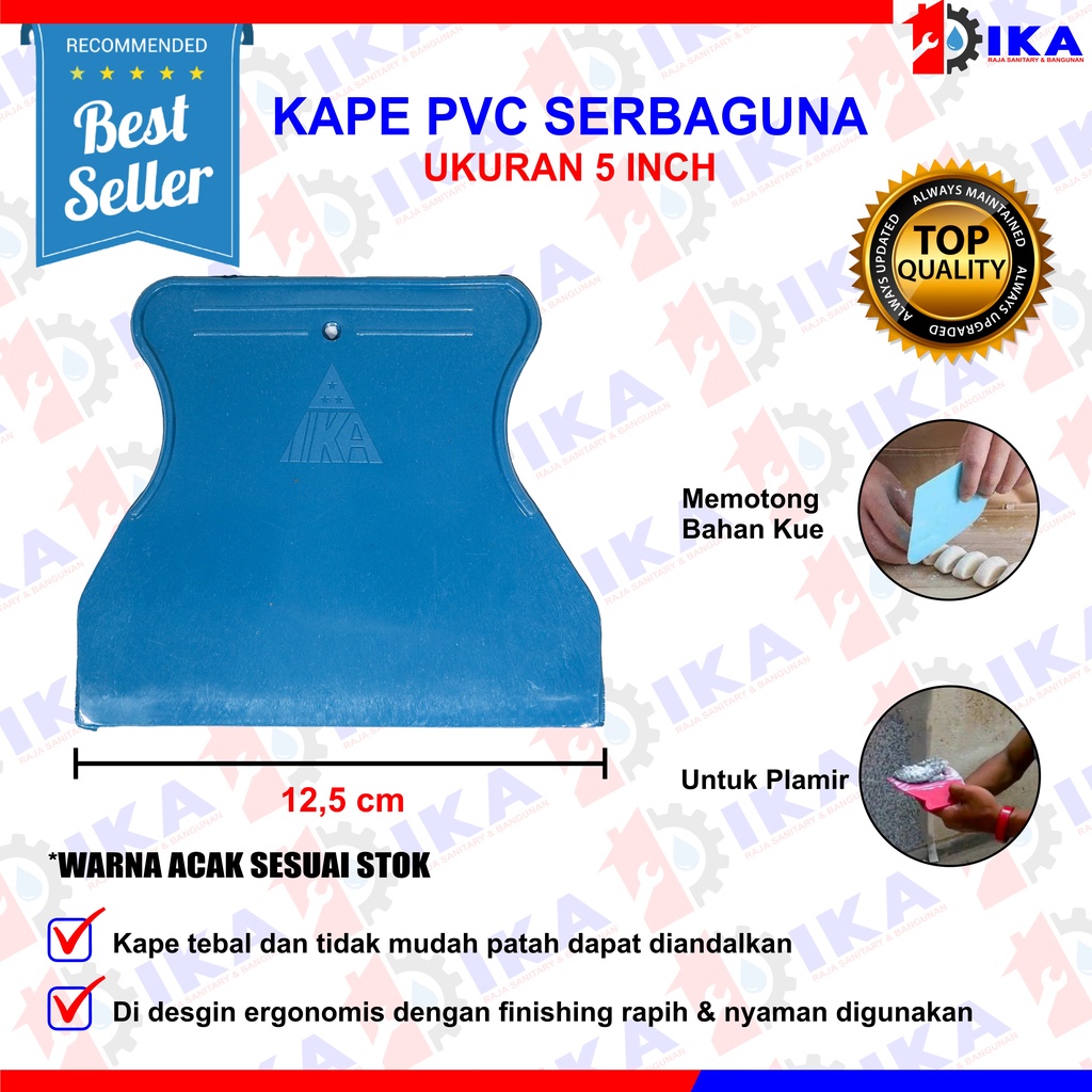 KAPE PLASTIK 5 7 9 INCH DEMPUL TEMBOK DENGAN KOMPON / SCRAPPER PVC KUAT BAGUS AWET FINISHING MULUS