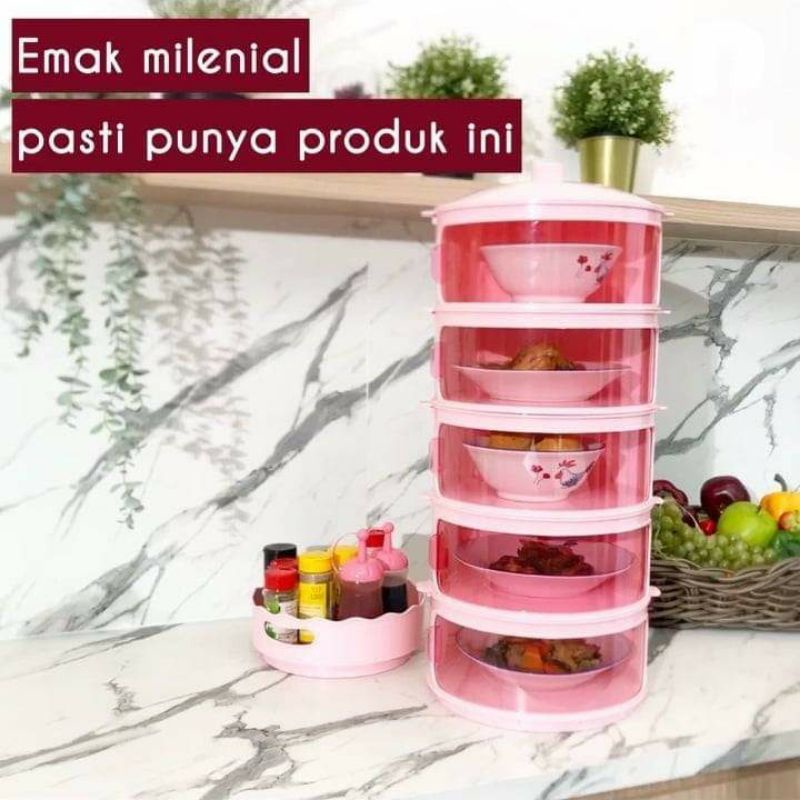 Tudung saji susun 5 Technoplast Dishes Keeper