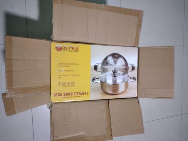 [supra]panci Kukusan 2 Susun - Supra Steamer 32cm - Stainless Steel