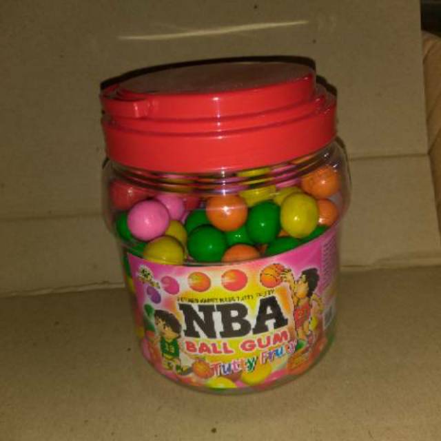 Permen karet NBA, permen karet rasa Tutty Fruity, jajanan jadul, jajanan anak 90an